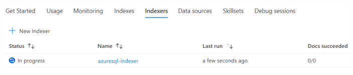 Azure Cognitive Search indexers