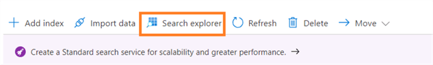 Azure Cognitive Search search explorer