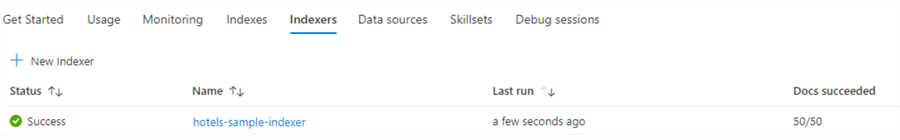 Azure Cognitive Search indexers