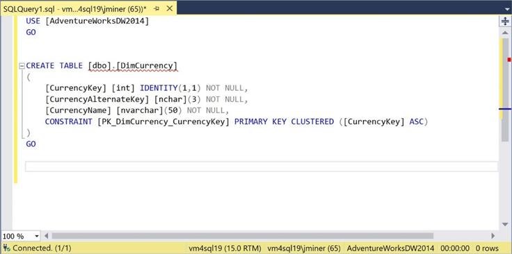 ADF - Tabular Translation Mapping - Database table schema for currency information.