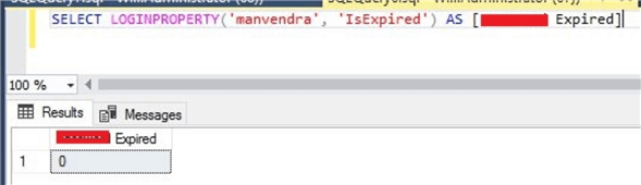 loginproperty result set