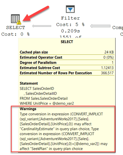 query warnings