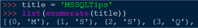 string enumeration