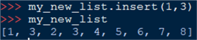 insert new element in a list 