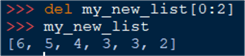 delete the elements between indices i (inclusive) and j (non-inclusive)