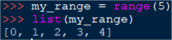new range with one argument