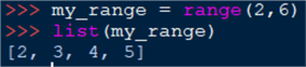 new range with two arguments