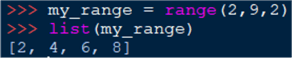 new range with three arguments