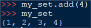 Add element x to the set a