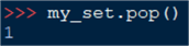 Remove an arbitrary element from the set a, raising KeyError if the set is empty
