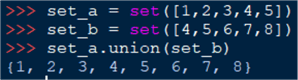 All the unique elements in a and b