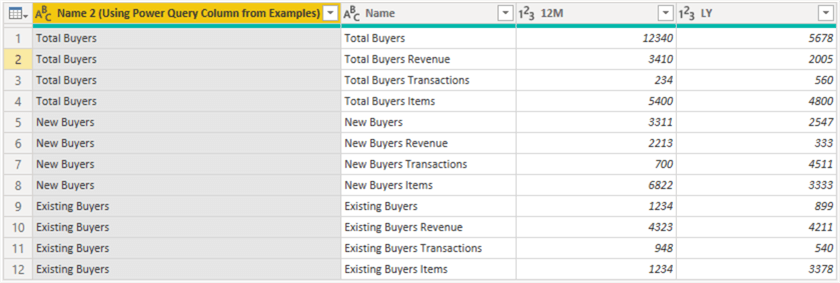 Diagram showing column created from Column From Examples 