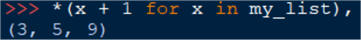 unpack a generator to a tuple with *