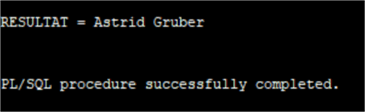 query results