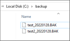 backups created