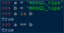 python is and equals operators