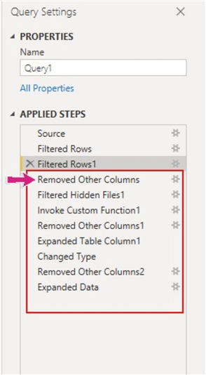 How to delete applied steps 