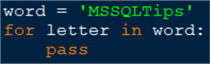pass operator as a placeholder in a for loop