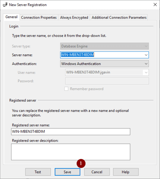 Save Registered Server