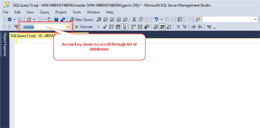 Hotkey to Database Dropdown