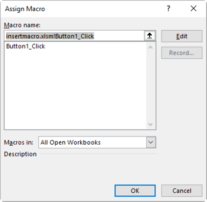 Edit button for macro