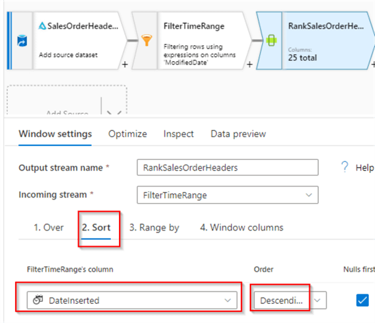 windows settings sort