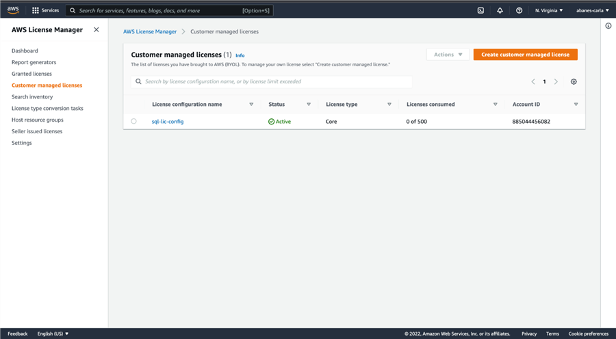 AWS License Manager