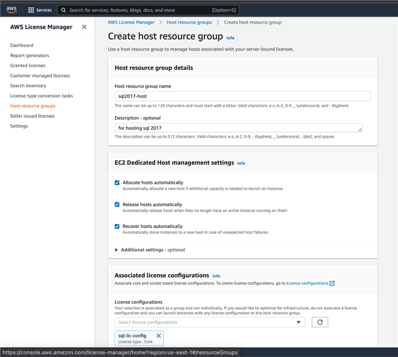 AWS License Manager