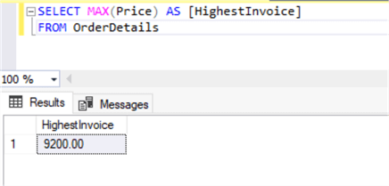 query results