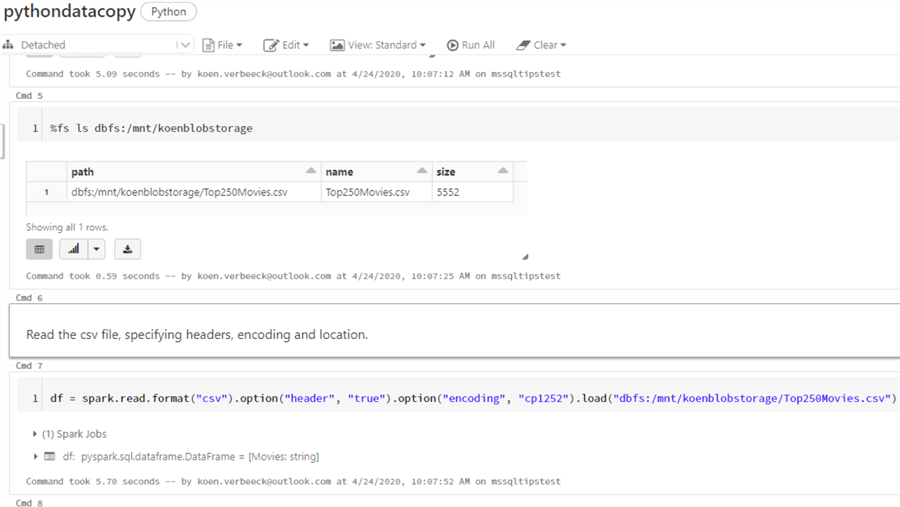 notebook in databricks
