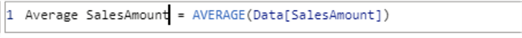Average Sales Amount DAX