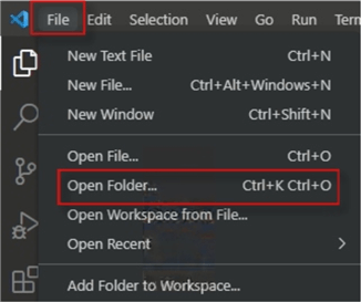 open folder