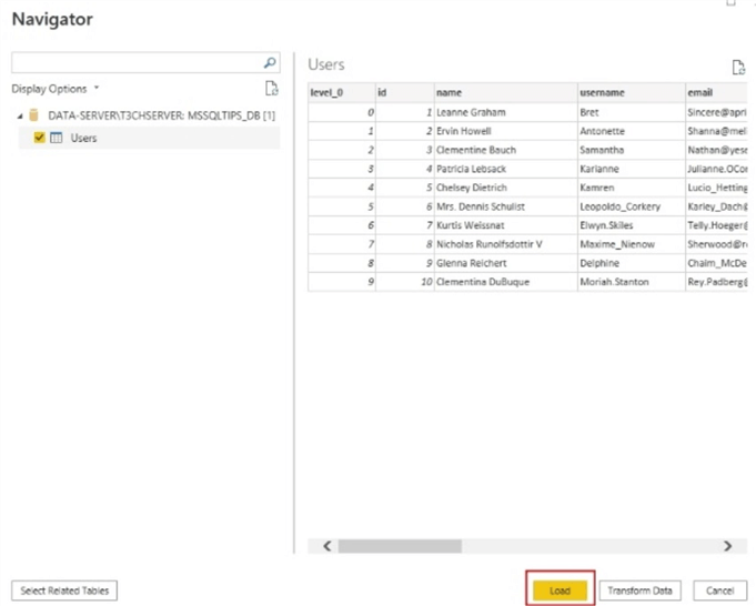 Load SQL Server Data using Python and an API with Power BI Reporting