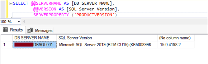 query results