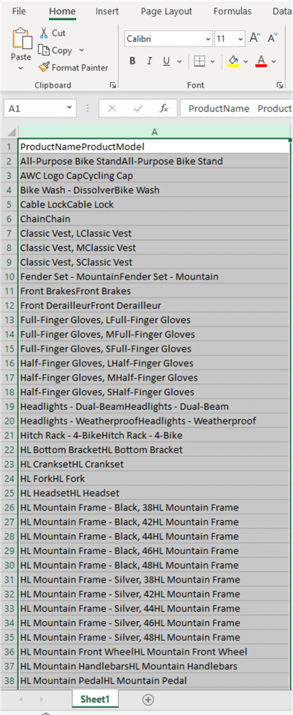 Records Paste into Single Column 1