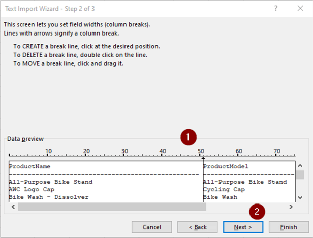 Excel Text Import Wizard 2