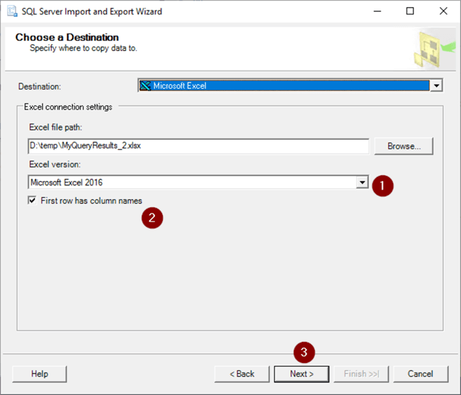 Import and Export Wizard 5