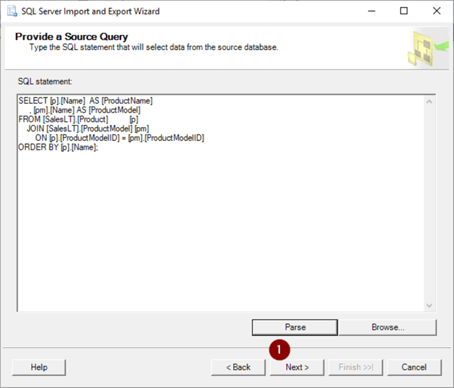 Import and Export Wizard 8