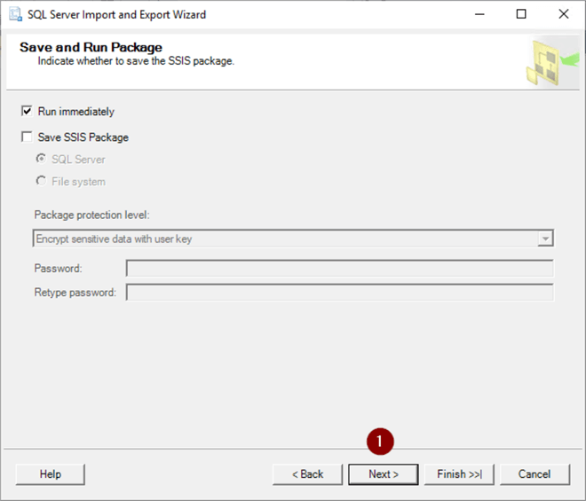 Import and Export Wizard 10