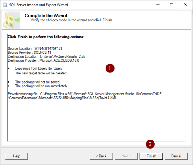 Import and Export Wizard 11