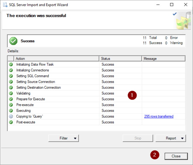 Import and Export Wizard 12