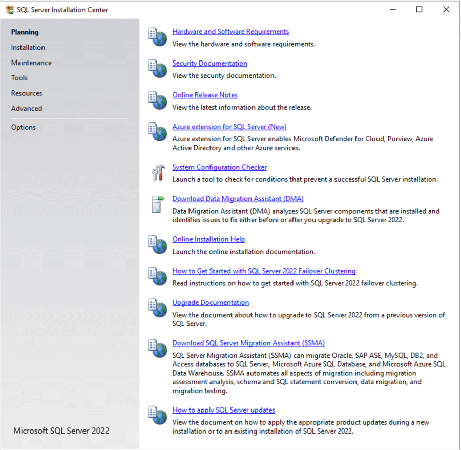 sql server 2022 installation