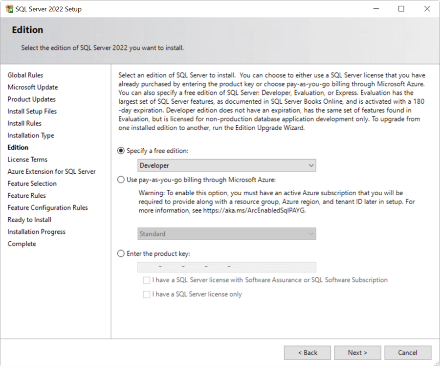 sql server 2022 installation