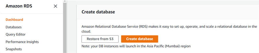 Amazon RDS Dashboard