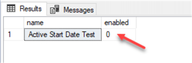 Validate - schedule disabled