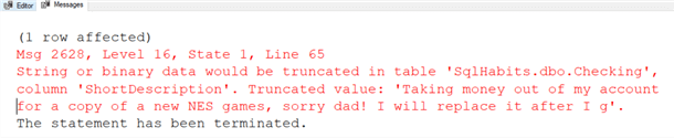 Error Message