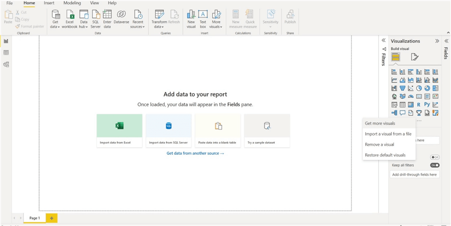 create power bi report