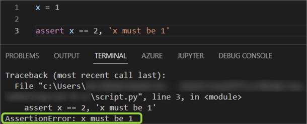 assertion error