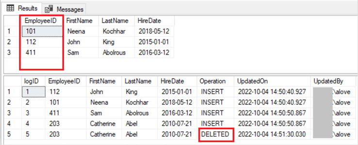 SQL Triggers for Inserts, Updates and Deletes on a Table