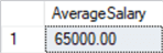 Show average employee salary with the AVG function.
